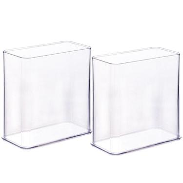 Imagem de Organizador de plástico acrílico 14,6 x 7,3 x 15,75 cm H3 2 unidades Plasutil ref.15513