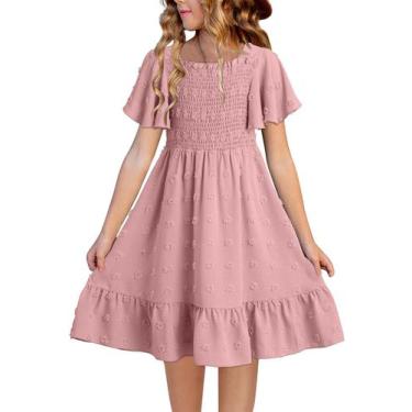 Imagem de Vestido de verão para meninas adolescentes de chiffon, tamanho 10-11 -