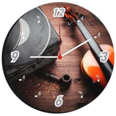 Imagem de Relógio De Parede Decorativo Estilo Música 50