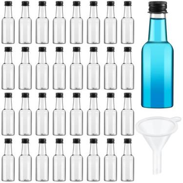 Imagem de Mini garrafas de licor Tessco 100 unidades de plástico 120 mL com funi