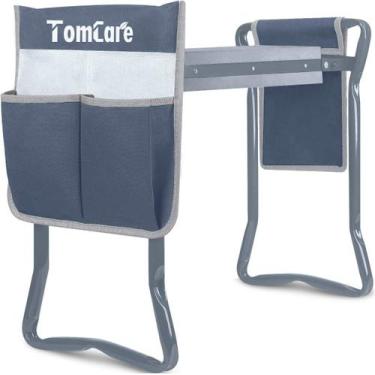 Imagem de Banco dobrável Garden Kneeler Seat TomCare com bolsa de ferramentas ci