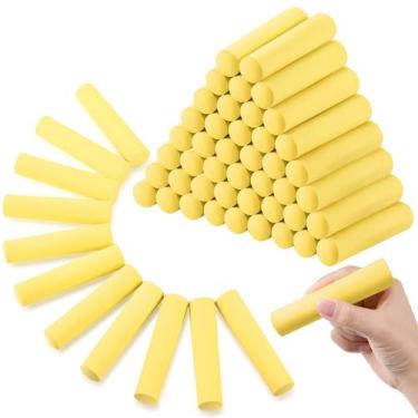 Imagem de Giz de calçada Fulmoon Jumbo, 80 unidades, grande, lavável, amarelo