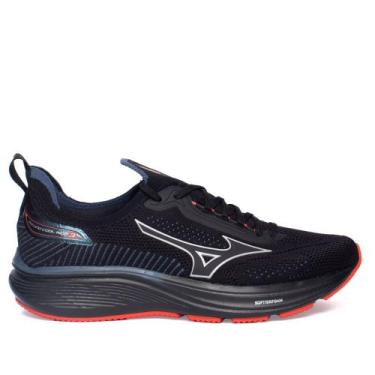 Imagem de Tênis Masculino Mizuno Cool Ride 3 Preto/Vermelho, Preto, Vermelho, 39
