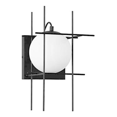 Imagem de ARANDELA DIX PRETO E BRANCO (C)21CM (L)21,5CM (A)35CM 1X25W G9