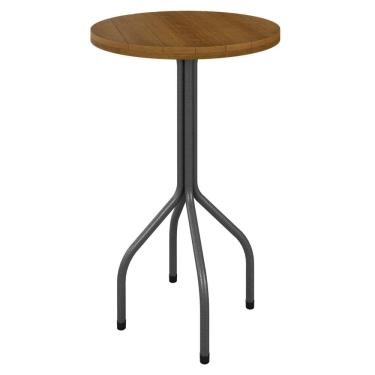 Imagem de Mesa Bistrô Redonda Tampo 70cm Madeira Maciça Preto/Marrom