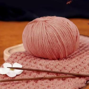 Imagem de Fio de lã de cores vibrantes e brilhantes, ultramacio, para crochê e tricô, chapéus, cachecóis, cobertores, rosa