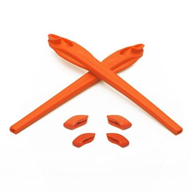 Imagem de Eye Opening Stuff Kits de borracha para substituição e nariz compatíveis com óculos de sol Oakley Flak 2.0/Flak 2.0 XL OO9188 - Laranja