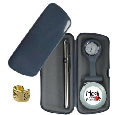 Imagem de Relogio Lapela Estojo Lanterna Fita Metrica Saude Enfermagem Medicina 