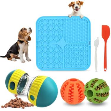 Imagem de Brinquedos interativos dispensadores de guloseimas para filhotes inteligentes para cães do meio para mantê-los ocupados, quebra-cabeça de cachorro de enriquecimento cognitivo, brinquedo de alimentação