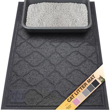 Imagem de Neater Pets Tapete de areia para gatos, tapete grosso e durável para caixa de areia, almofada armadilha captura bagunça para proteger pisos internos, macio em patas de gatinho, suporte antiderrapante