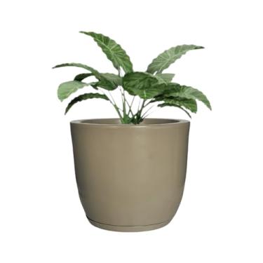Imagem de Vaso P/plantas Polietileno Decorativo Liso Jardim Casa Sala (Palha)