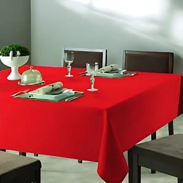 Imagem de Toalha de mesa oxford(Vermelha,1,40 x 3,00-10 cadeiras)