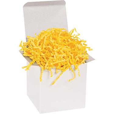 Imagem de Aviditi Enchimento de fragmentos de papel com corte enrugado, amarelo, (1 caixa de 4,5 kg) para embalagem de presente, feriados, artesanato faça você mesmo, enchimento de cesta e decoração