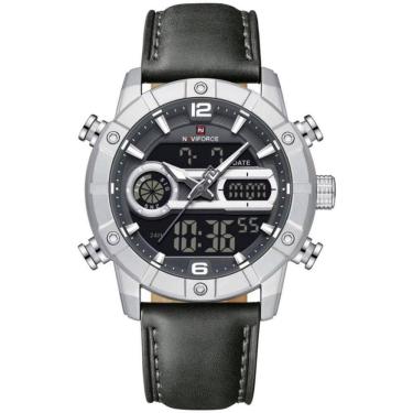 Imagem de Relógio Digital Masculino Multifuncional Luminoso Esportivo à Prova Dágua Cinza