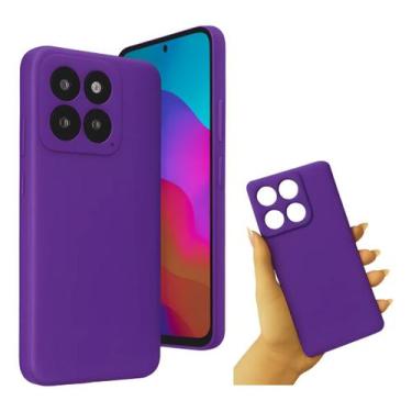 Imagem de Capa Capinha Case Silicone Aveludada Moto Edge 60 Pro Roxo - LXL