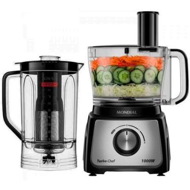 Imagem de Multiprocessador + Liquidificador Mondial 900W (220V) - Preto, 220V
