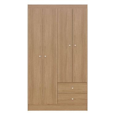 Imagem de Guarda Roupa Solteiro Versa 4 Portas Freijó Fosco - Kits Parará