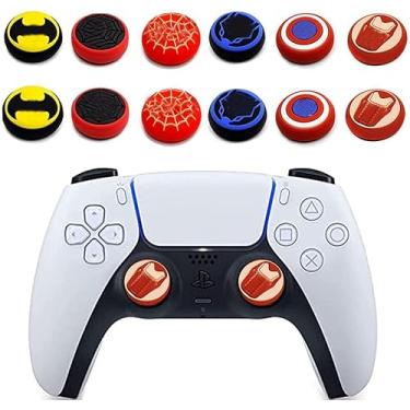 Imagem de 12Pcs Analog Thumb Grip Stick Cover, Wireless Controllers Game Remote Joystick Cap, Fantastic Non-Slip Silicone Handle Protection Cover for PS5/PS4/Xbox one/360/N Switch PRO