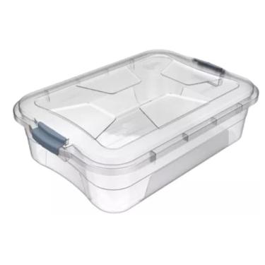 Imagem de Caixa Organizadora Transparente com Tampa e Travas 17 Litros (1)