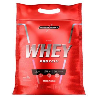 Imagem de Hipercalórico Integralmedica Nutriwhey 900g Pouch, Morango