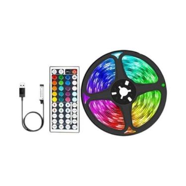 Imagem de Fitas LED RGB Com Mudança De Cor Controle Por APP Com Controle Remoto 