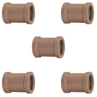 Imagem de Luva De Correr 20Mm Pvc Encanamento Conexão Kit 05 Un