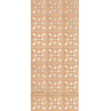 Imagem de Kit 16 Placas Mdf Divisórias de Ambientes Biombos Madeira Sala Quarto Moldura Paredes Repartição(Cru)