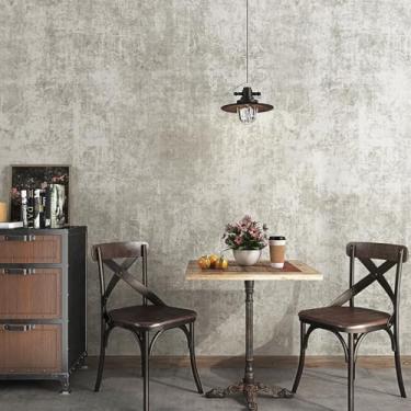 Imagem de FunStick Papel de parede cinza industrial de 61 cm x 508 cm para quarto, cozinha, sala de estar, papel de parede autoadesivo, vinil, cimento, papel de contato para paredes e bancadas à prova d'água