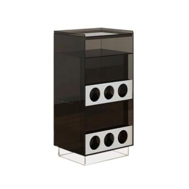 Imagem de Suporte para armazenamento de CDs Estante de armazenamento CDs luxo leve com porta, aparador acrílico para criatividade e revistas