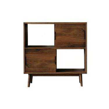 Imagem de Suporte para armazenamento de CDs Armário criativo para hall de entrada, estante madeira para livros e aparador com porta