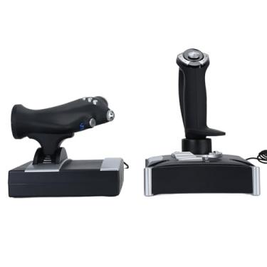 Imagem de Cryfokt Joystick de Simulação de Vôo Preciso Com Feedback de Vibração para Série X S Wins7 8 10 11, Controle de Simulador de Vôo Durável para Entusiastas, Material ABS