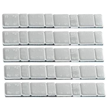 Imagem de 40 peças de Bloco Peso Contrapeso Metal Aço Adesivo para Pneu Automóvel Adequado Todos os Tipos Rodas Jantes Liga Leve Automóveis Caminhões Motocicletas Adere Firmemente Fita Pré-Cortada Instalação Fá