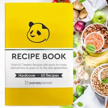 Imagem de Panda Planner Livro de receitas para escrever em suas receitas - caderno de receitas com capa dura - livro de receitas pessoal em branco para organizar suas receitas de família - 146 páginas - 21 x
