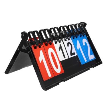 Imagem de GALPADA Placar flip para esportes pontuador de plástico durável para basquete, tênis, placar de mesa mais portátil com números para vários jogos de bola