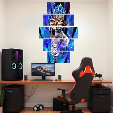 Imagem de Quadro decorativo Mosaico Dragon Ball - 5 peças - Goku, Vegeta, Freeza, Bills, Majin Boo - 11