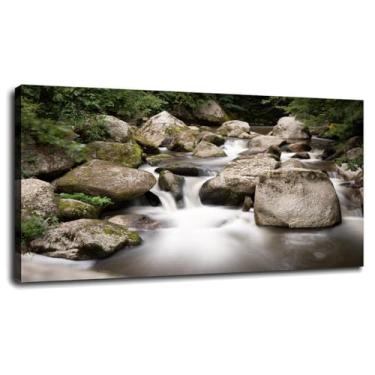 Imagem de Pôster de natureza 919 impressões em tela de longa exposição paisagem arte de parede para casa 1 painéis decorações com moldura 91.4 cm x 50.8 cm