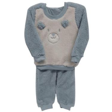Imagem de Conjunto Bebê Menino Pelo Luxo Inverno Duplo Paraiso 14658, Azul claro