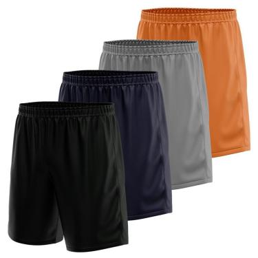 Imagem de Kit 4 Calção Short Futebol Basquete Vôlei Bermuda Dry Treino Academia-Masculino