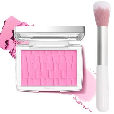 Imagem de LYBHDAFA Blush Em Pó Rosa Para Bochechas Com Pincel, Paleta De Blush Matte, Blush Em Pó Para O Rosto, Fórmula Natural E Esfumável, Blush Leve E Sedoso, 001#