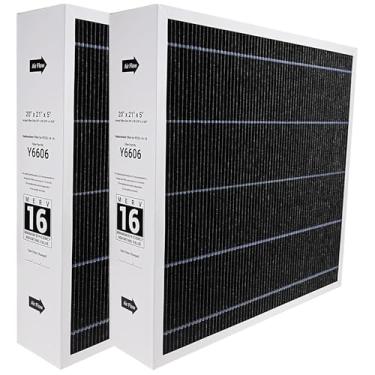Imagem de Pacote com 2 filtros de substituição de forno Y6606|Y6606 20x21x5 MERV 16 compatíveis com sistemas de purificação de purificação de purificador de ar Lennox Y6606 PureAir PCO3-14-16