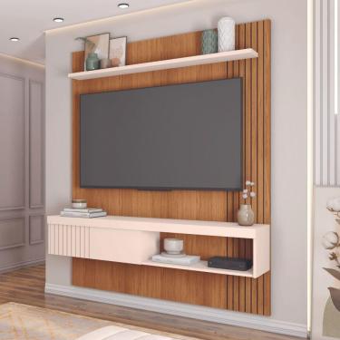Imagem de Painel Para Tv Ate 55 Esmeralda Caemmun 1,50 Freijo-off White