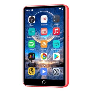 Imagem de MP3 Player with Spotify, ZAQE 4.0" IPS MP3 Player with Bluetooth and WiFi, Audible, Pandora,Amazon Music, Android MP4 Player for Kids, MP4 Music Player Up to 1TB (Red)