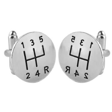 Imagem de Cufflinks, elegante, carro, padrão de mudança de marchas, liga leve - 