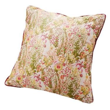 Imagem de Capa de travesseiro com bordado floral e design de jardim vintage - yi