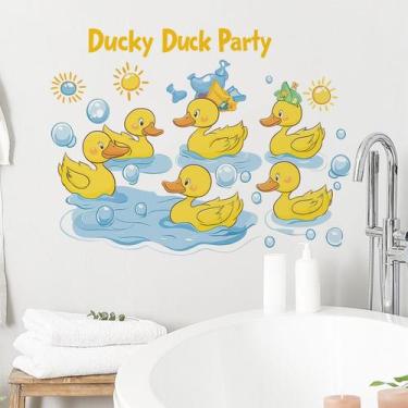 Imagem de Adesivos de parede Cartoon Duck Cute Yellow Duckling PVC 30x60cm - yiw