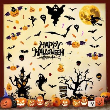 Imagem de Adesivos de parede Halloween Happy Halloween Ghost 20x30cm PVC - yiwei