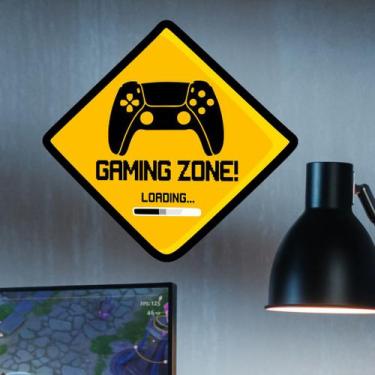 Imagem de Adesivos de parede Gaming Zone Cartoon Controller PVC 29,5 x 29,5 cm -