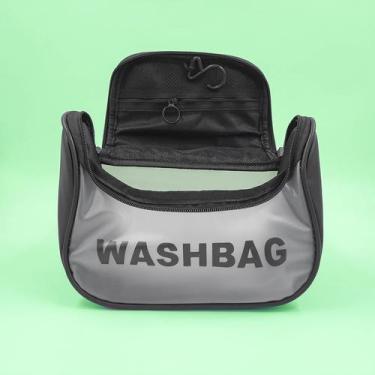 Imagem de Necessaire Feminina Viagem - Organizadora com Gancho - WASHBAG, Preto