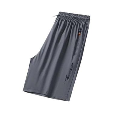 Imagem de Shorts De Corrida Masculinos plus Size De Secagem Rápida Em Seda Gelad