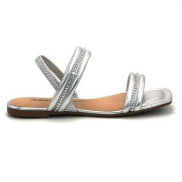 Imagem de Sandalia Dakota Feminino Y8401 Baixa Confortavel Rasteira Brilho-Feminino